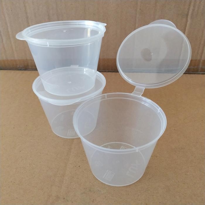 TerBaikBulanini- [50Pcs] Tempat Saos Plastik Cup Saus /Sambal 100Ml Sauce Container Lux