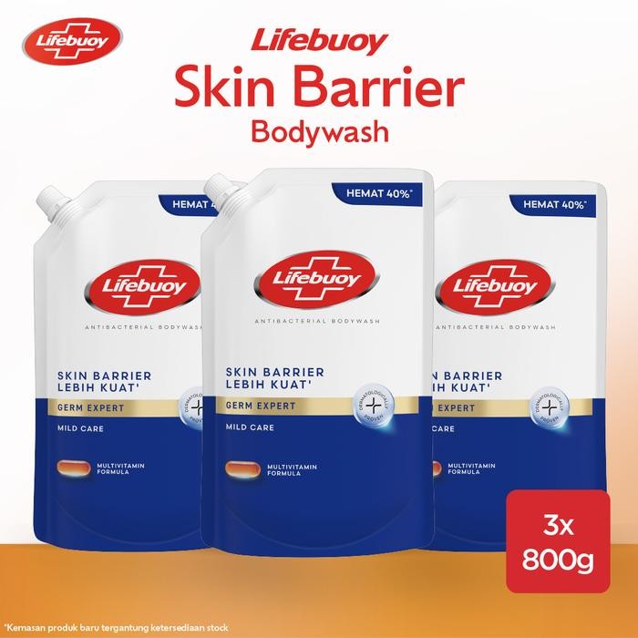 FreshProduct- Lifebuoy Sabun Cair Mild Care Refill 800Ml Multipack Isi 3 [Flash Sale]