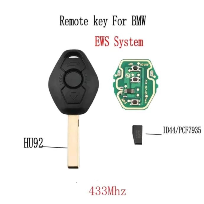 kunci & remote & chip & logo kunci bmw e46 e39 e53 e36
