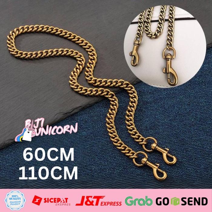 Sale Rantai Tali Tas Rantai Gold Besi Tali Tas Rantai Panjang 60Cm, 110Cm