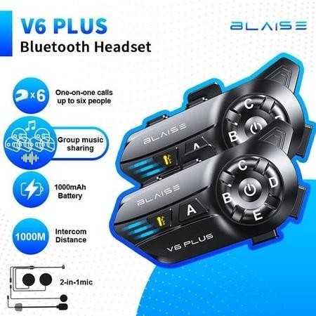 ASLI BLAISE V6 PLUS INTERCOM BLAISE V6 PLUS INTERCOM MUSIC SHARING SAMBIL NGOBROL BLAISE V6 PLUS