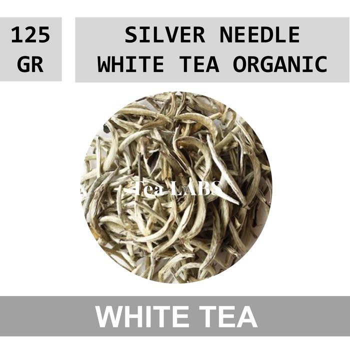 Super White Tea Silver Needle Organik / Teh Putih Premium Kiloan 125 GRAM