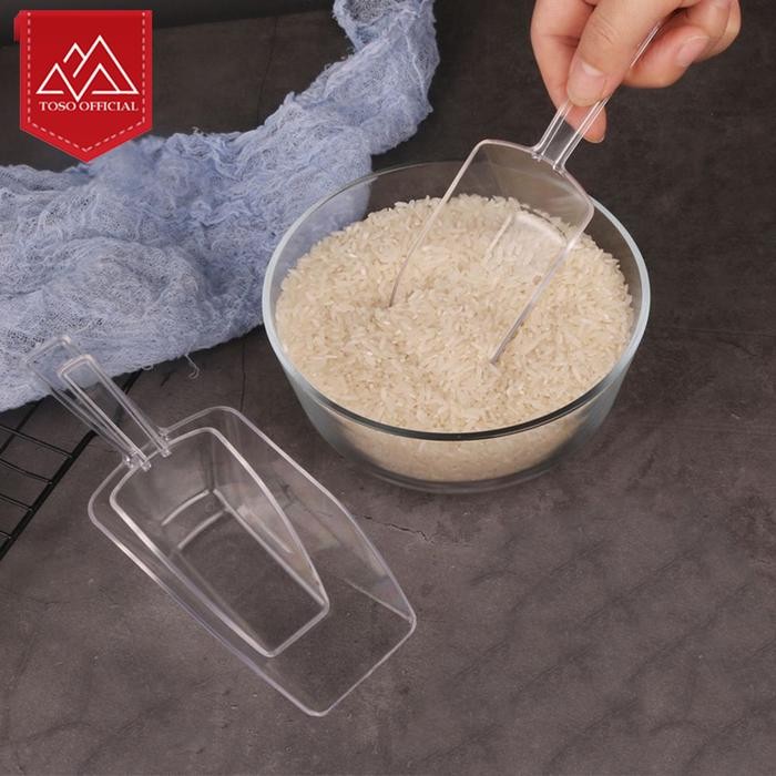 wdfq- Sekop Es Batu Scoop Ice Acrylic Serok Es Akrilik Flat Sendok Es Tepung