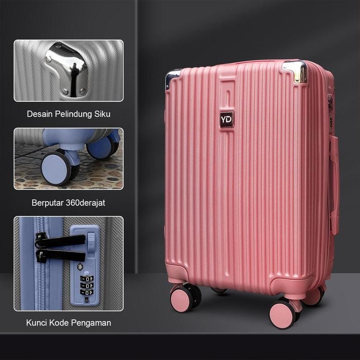 t01z- Koper 2037 Ukuran 20 Inch Kabin Size Bahan Fiber Kualitas Premium