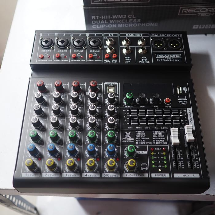 imjf- Recording Tech Elegant 6 - Mixer 6 Channel Podcast Recording Karaoke