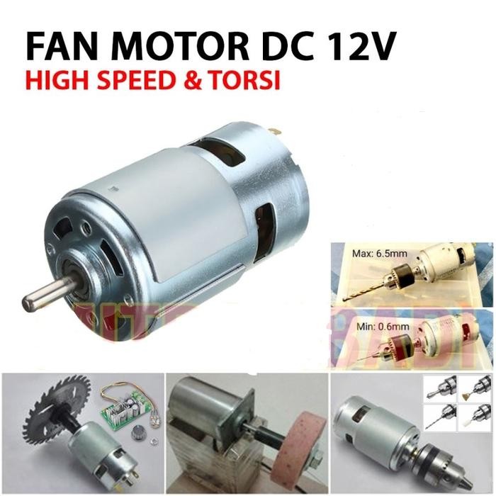 DINAMO MOTOR DC 12V HIGH SPEED & TORSI - 775