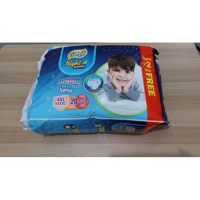ot2q- Sensi Nightpants For Boys 3Xl / Xxxl Isi 24+2 - Popok Junior