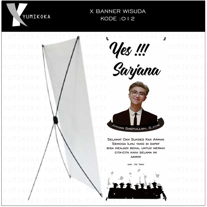 ASLI STAND RANGKA TIANG XBANNER BENER BANER SPANDUK WISUDA SIDANG KPOP READY STOCK