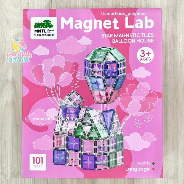 MNTL 101PCS STAR MAGNETIC TILES BALLON HOUSE KODE 592
