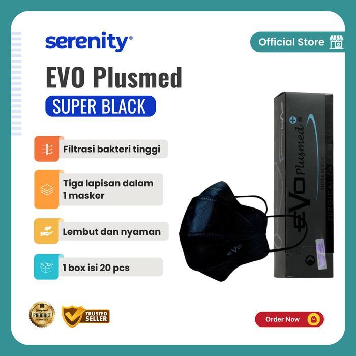 Masker EVO Plusmed Super Black - 4D Surgical Face Mask