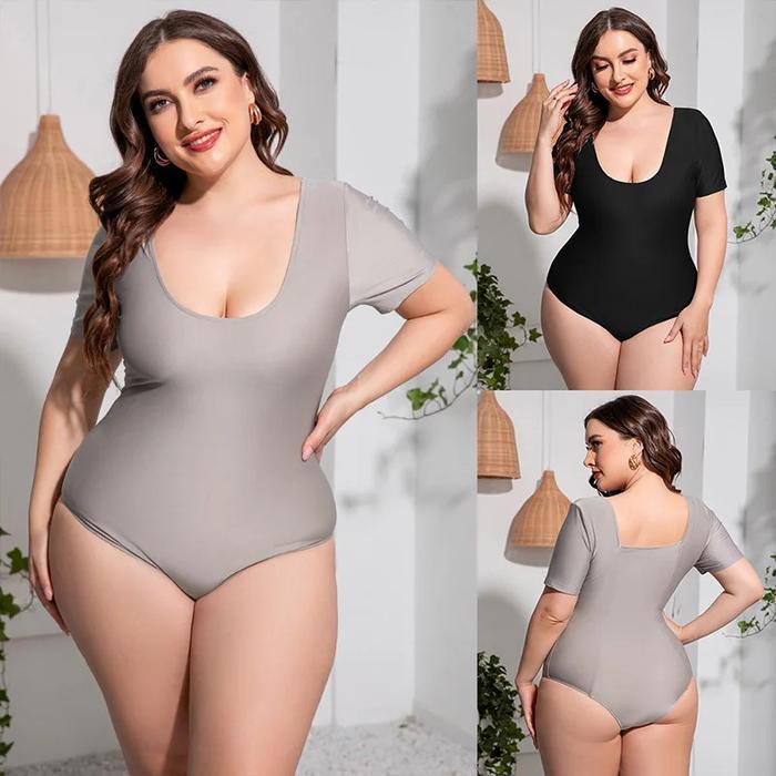Baru Ovina.Idn Baju Renang Wanita Bodysuit Jumbo Plus Size Big Size Swimsuit Wanita Lengan Panjang