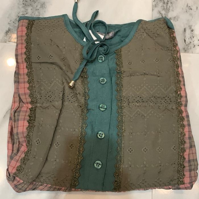 MIDDI SALVINA YS TRIST KOMBINASI CTN CRINGKEL (LILA) - Kode 12, Standart/LD100-106