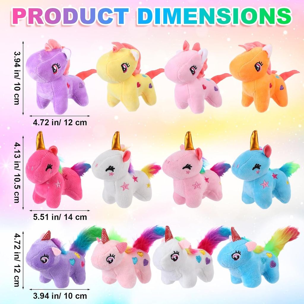 8-36Sets Unicorn Stuffed Animals Adopt Me Unicorn Plush Party Favors Birthday Gifts with House for