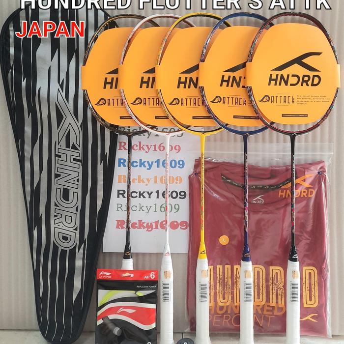 RAKET BADMINTON HUNDRED FLUTTER S ATTACK - POWER ATTACK (32 LBS) JAPAN