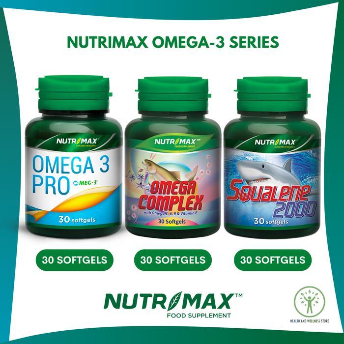 NUTRIMAX OMEGA 3 FISH OIL SERIES OMEGA 3 PRO OMEGA COMPLEX SQUALENE 30 SOFTGELS