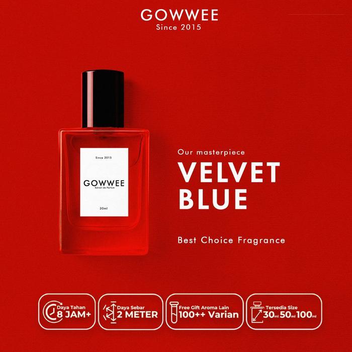 Promo Gowwee Velvet Blue Parfum Fresh Citrus Dan Woody Parfum Pria Terbaik Ketahanan 8-12 Jam Dan