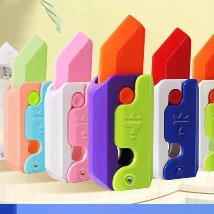 NEW [READY STOK] MAINAN WORTEL GRAVITASI . GRAVITY KNIFE TOY GRAVITY CARROT KNIFE 3D PRINTING FIDGET
