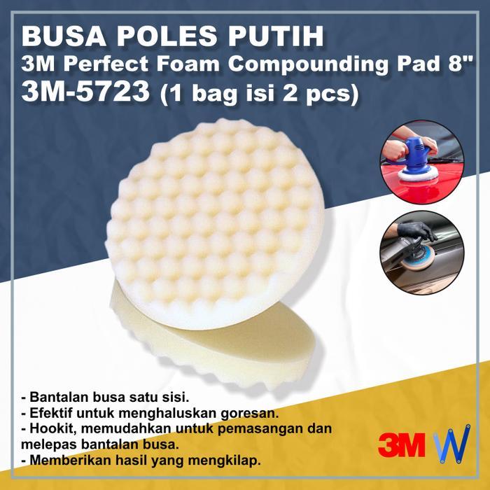 Promo Busa Poles Putih 3M 5723 Busa Poles Foam Compounding Pad [8 Inch]