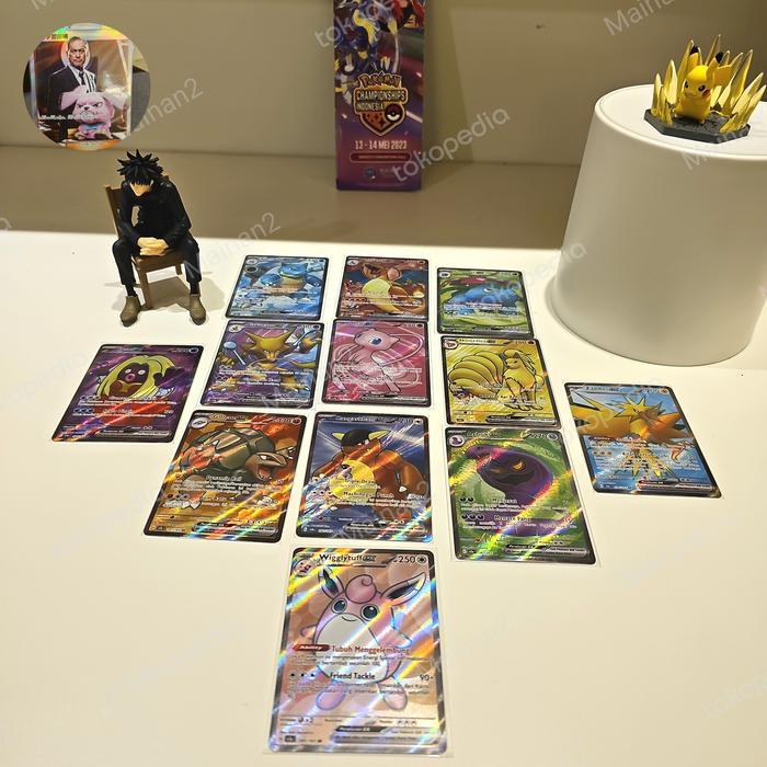 12 Kartu Ex SR Charizard Mew Blastoise Venusaur Jynx Pokemon 151 sv2a