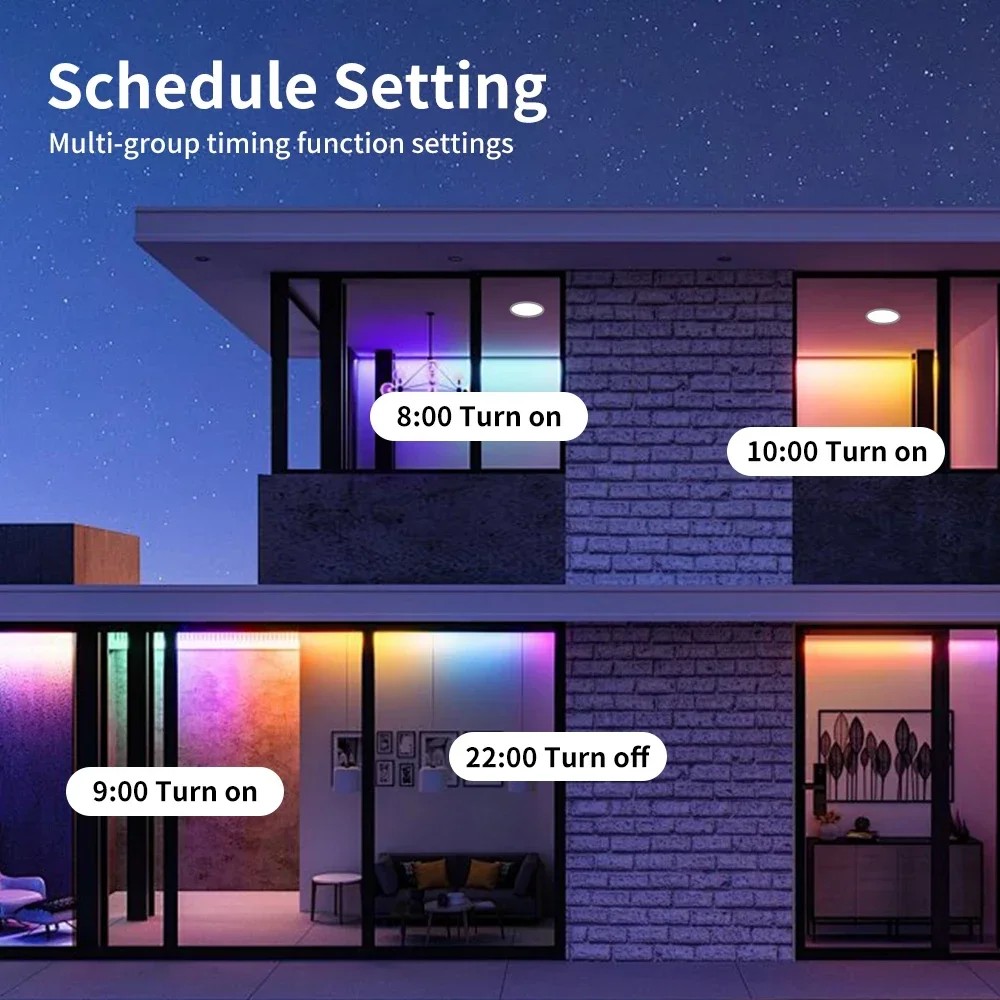 TNCE Tuya Bluetooth 10/15W Dimmable LED RGB Color Ceiling Lamp Smart Ceiling Round Downlight Smart