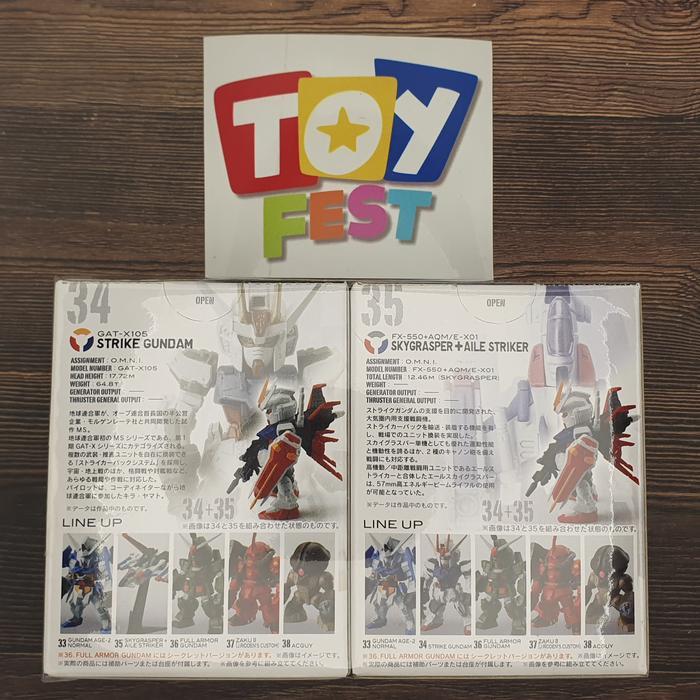HOT SALE FW GUNDAM CONVERGE STRIKE GUNDAM (34) + SKYGRASPER (35) SET TERMURAH