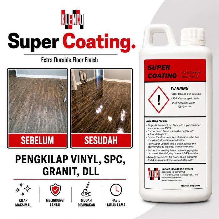 SALE  Klenco Super Coating Pengkilap Lantai Vinyl Vinil SPC keramik granit ubin tegel marmer teraso