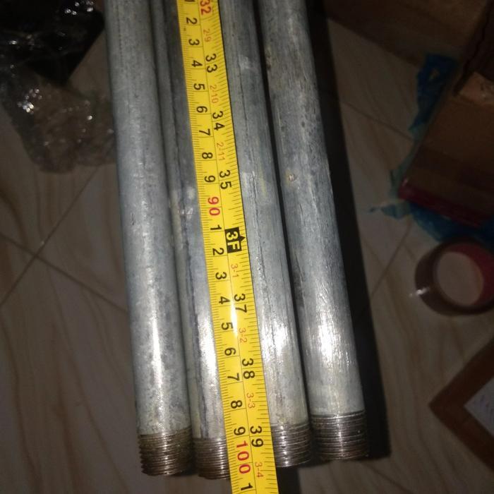 Terbaru Pipa Galvanis Drat 1/2 " Panjang 1M