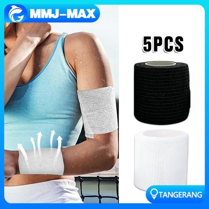 Terlaris 5pcs Finger Tape 5cmx4.5m Perban Elastis Untuk Olahraga Voli Basket Gym Support Sendi Jari