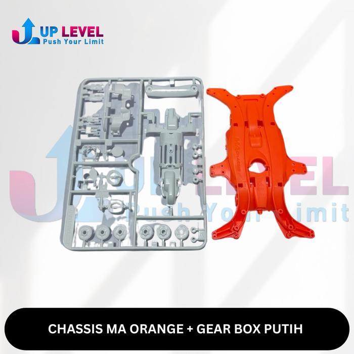 TAMIYA Chassis MA Orange + Gear Box Putih - Loose Kit