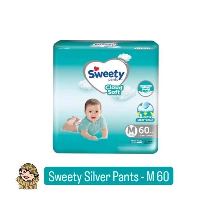 Popok Bayi Sweety Silver Ukuran M 60 pcs TERLARISBEST QUALITYBEST SELLER