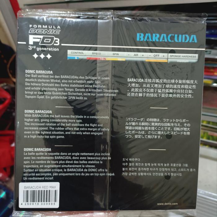 KARET TENIS MEJA DONIC BARACUDA ORIGINAL