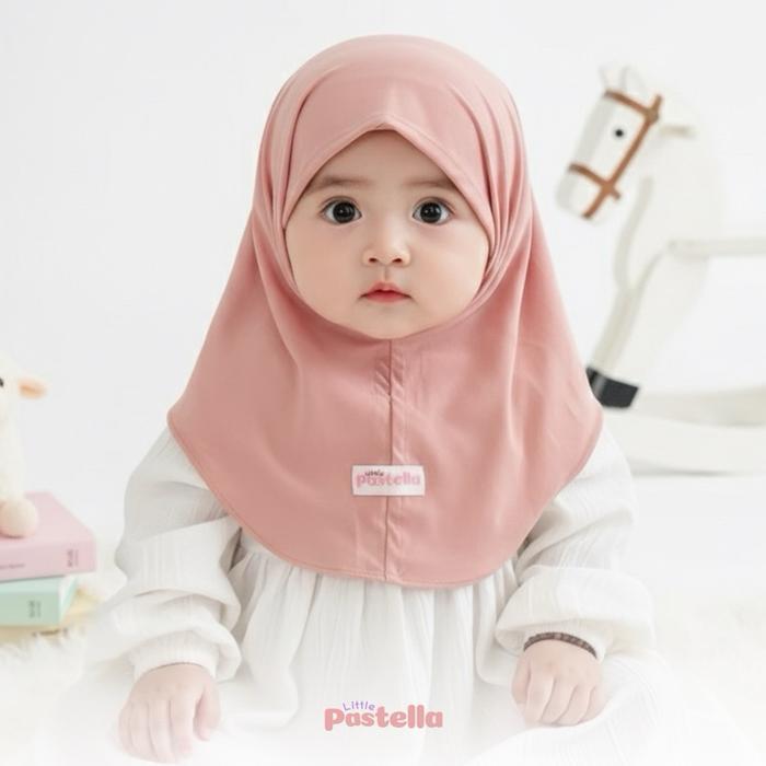 Little Pastella - Mecca Hijab Newborn Hijab Bayi Baru Lahir Hijab Bayi 0-12 bulan bahan jersey