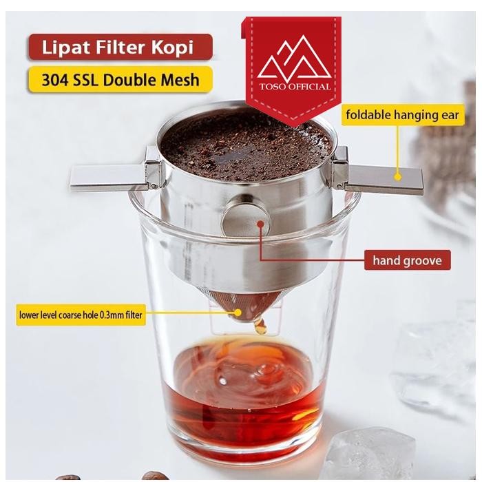 

V60 COFFEE DRIPPER STAINLESS 304 SARINGAN KOPI FILTER PENYARING KOPI PORTABEL CONE POUR OVER