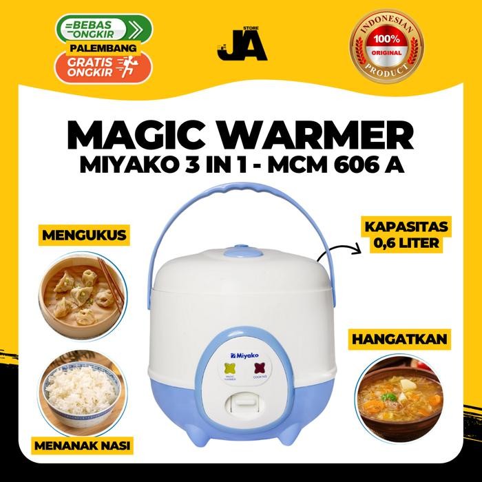 Rice Cooker Magic Warmer 3In1 Miyako Mcm-606 A / Penanak Nasi / Rumah Murah Berkualitas Bpa Free