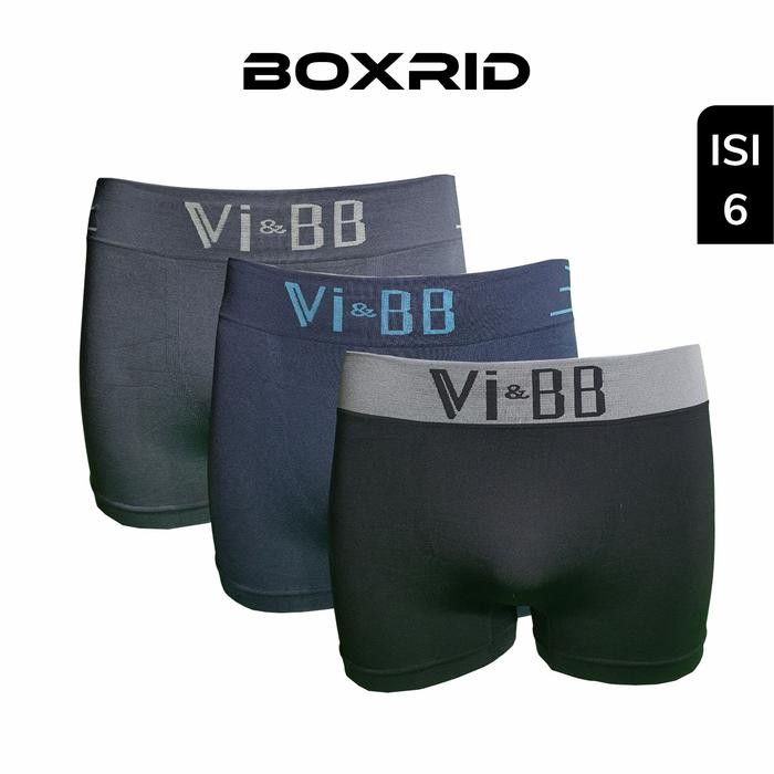 Flyman Elfsa - Celana Dalam Boxer Pria Seamless 6 Pcs