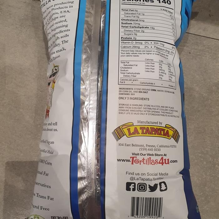 

LA TAPATIA KRIPIK TORTILLA RASA ORIGINAL 283GRM MADE IN USA