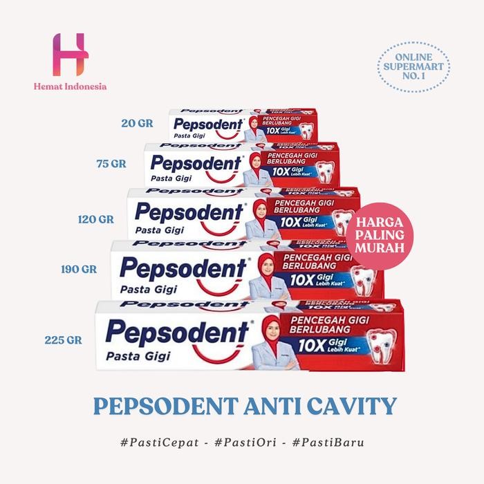 PEPSODENT PASTA GIGI ANTICAVITY SERIES UKURAN MERAH PENCEGAH GIGI BERLUBANG