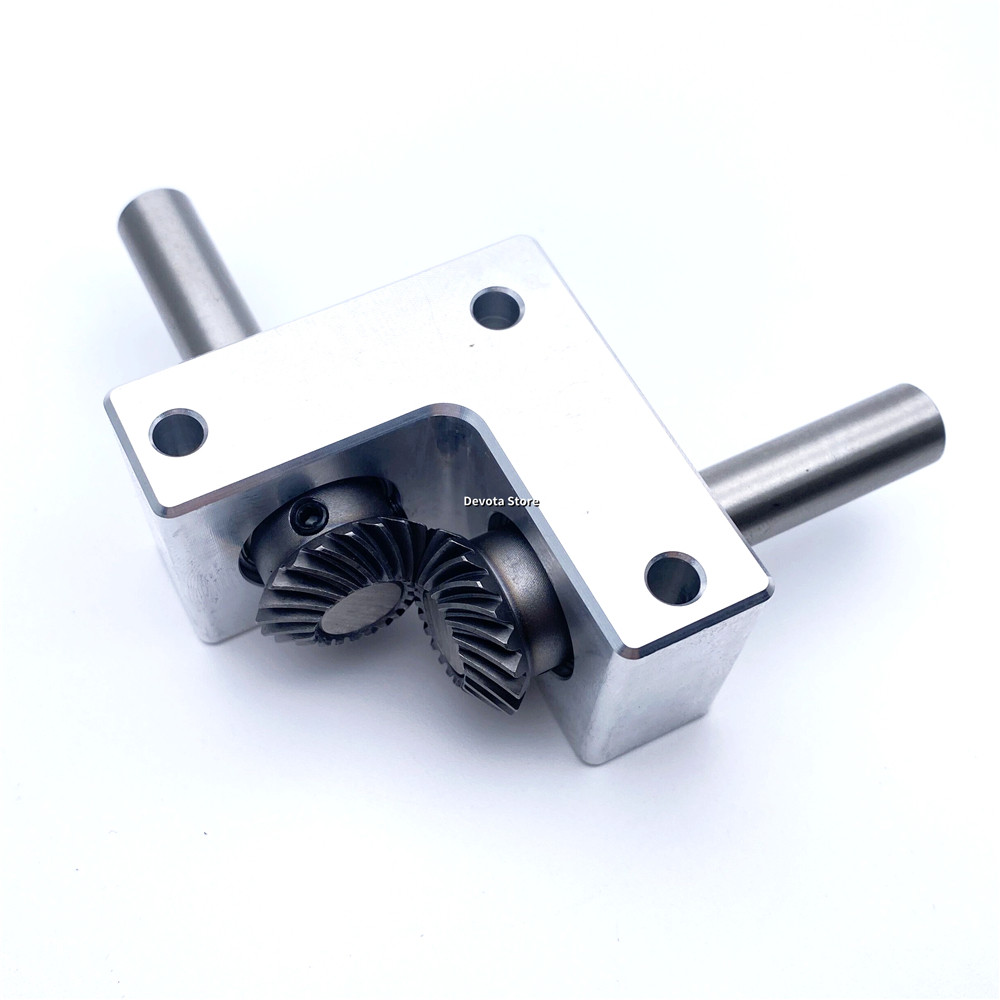 Micro Spiral Bevel Gearbox 6Mm/8Mm/10Mm Shaft 90-Degree Angle Device Model Gear Aluminum Alloy Parts