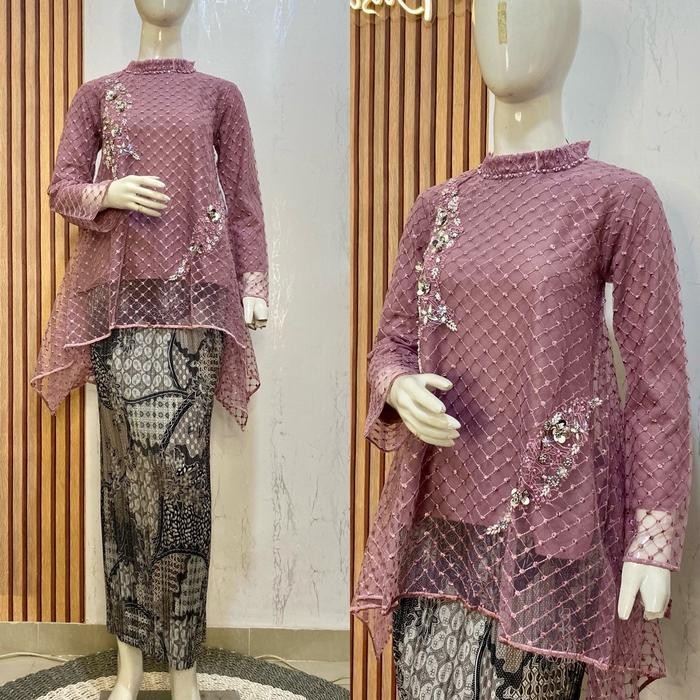 ALESHA KERAH REMPEL PAYET/KEBAYA PESTA/KEBAYA WISUDA KONDANGAN BORDIR