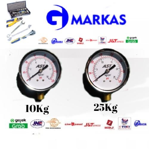 Bestbuy04 Ast Manometer Pressure Gauge 10Kg 25Kg / Pressure Gauge 10 Bar 25 Bar
