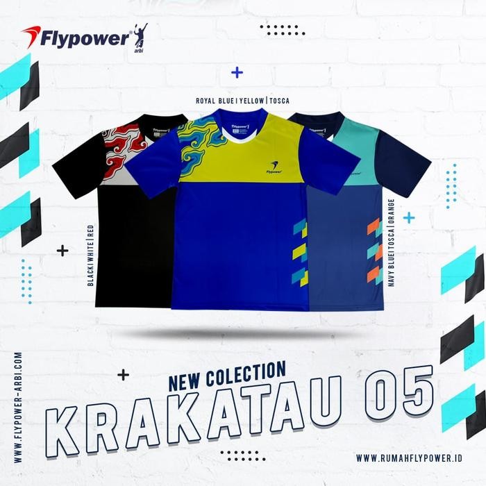 kaos bulutangkis flypower krakatau 5 original
