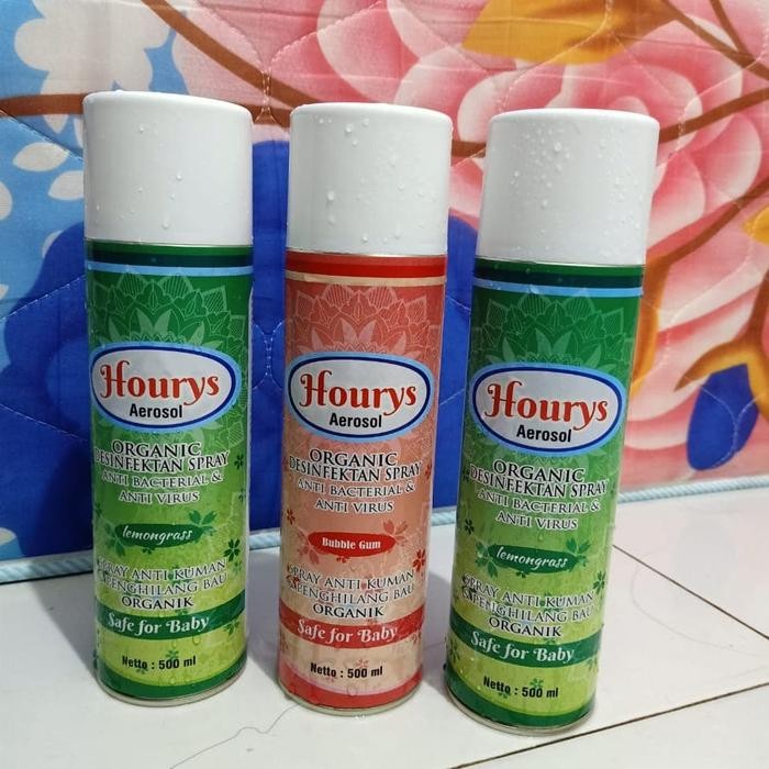 HOURYS AEROSOL ORGANIC DESINFEKTAN SPRAY BUBBLEGUM 500 ML