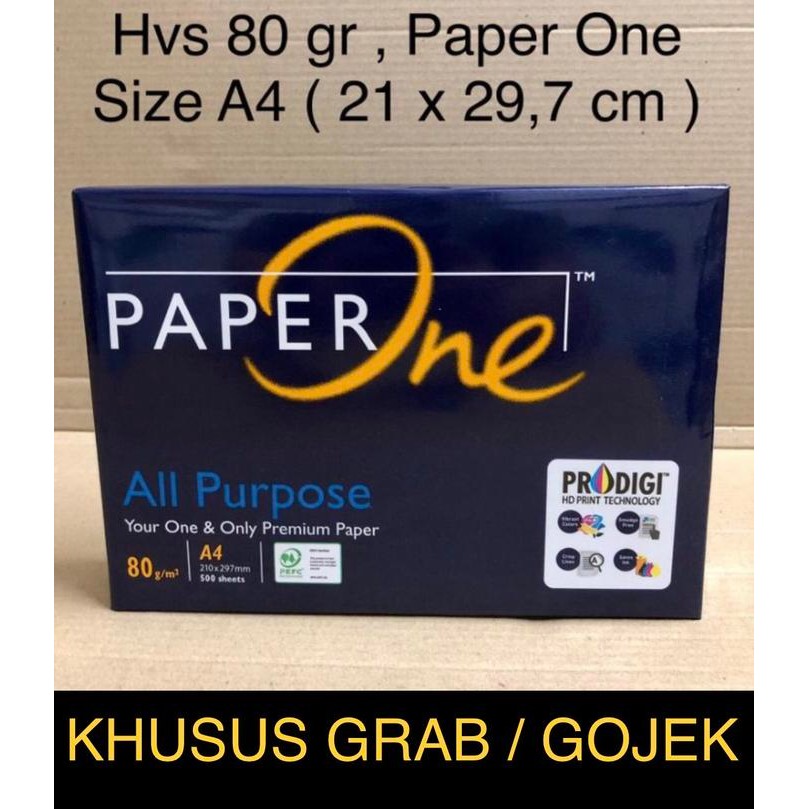

Pilihan- Hvs A4 80 Gr Paper One ( Rim ) Khusus Grab / Gojek