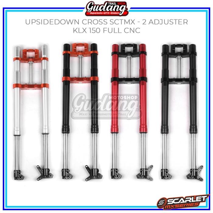Upsidedown Upside Down USD Shock Depan Cross SCARLET MX 3107 CNC Plus Bearing KLX Motorcycle