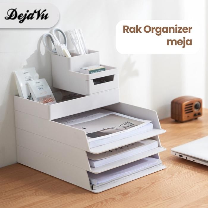 

Dejavu Rak Meja Organizer Tempat Dokumen Alat Kantor Stationery HSB120