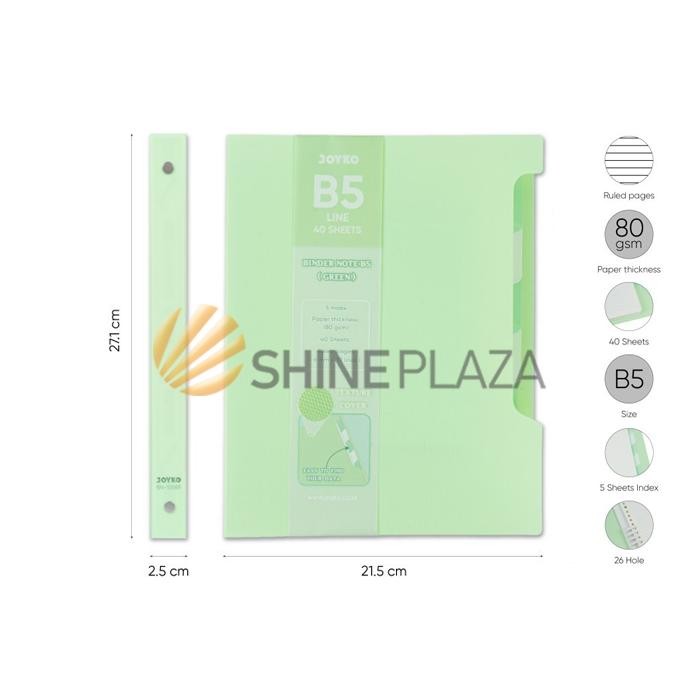 

Binder Note Pastel Color Joyko A5 B5 BN-105 - Buku Tulis Catatan Notebook Ring Loose Leaf