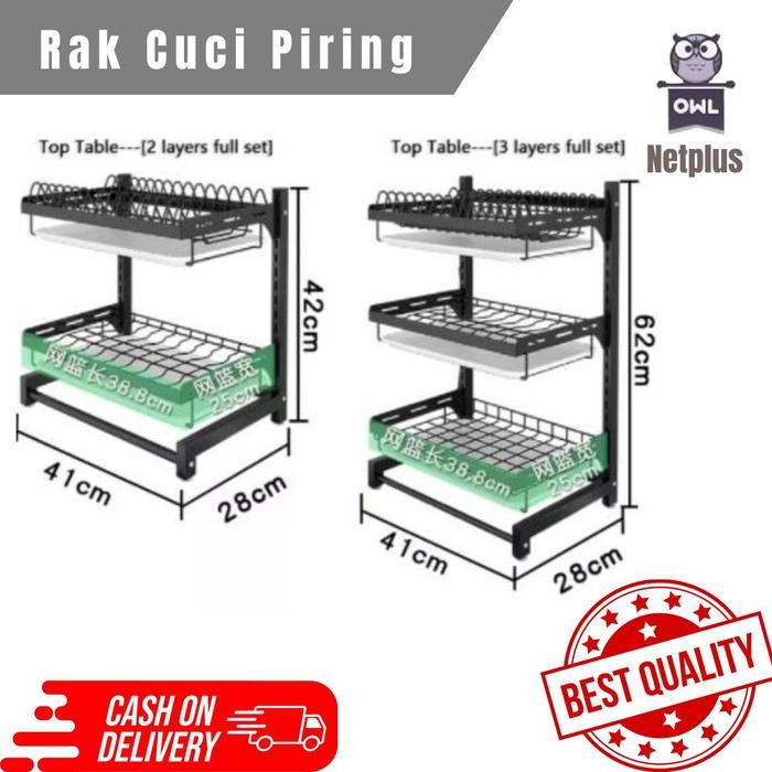 RAK CUCI PIRING RAK PENGERING PIRING RAK PIRING STAINLESS STEEL