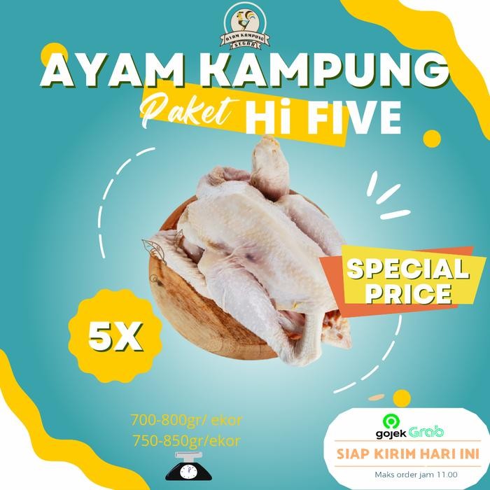 

Pilihan- Promo Ayam Kampung Segar Sehat Bersih Paket Hi Five