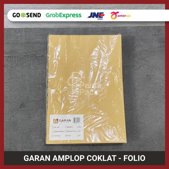 

AMPLOP KERTAS COKLAT GARAN - UKURAN FOLIO / F4 DOKUMEN (24 X 35 CM) KODE 69