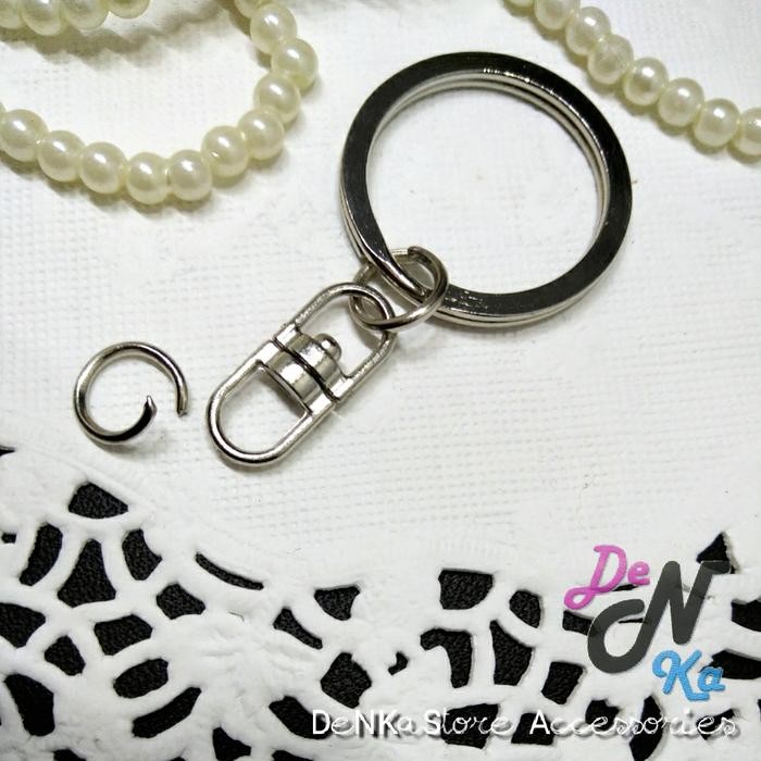 

New Ring Gantungan Kunci Tebal / Gepeng - diameter 25mm putar